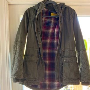 Prince & Fox Green Lined Jacket with Hood